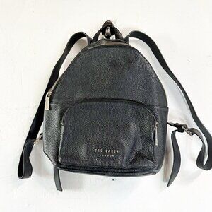 Ted Baker Medium Backpack Womens Pearen Leather Knotted Black Medium Bag